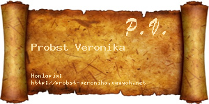 Probst Veronika névjegykártya